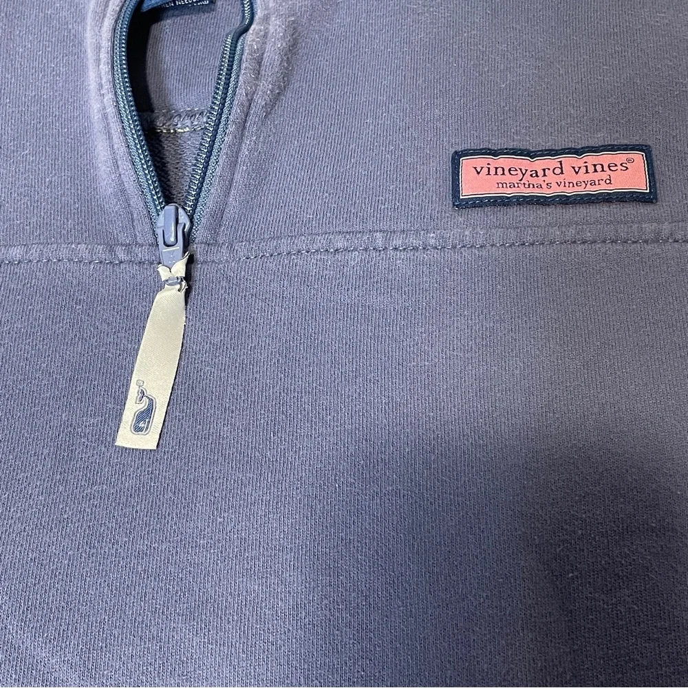 Vineyard‎ Vines Men's Quarter Zip Navy Neon Green Pullover Size Medium